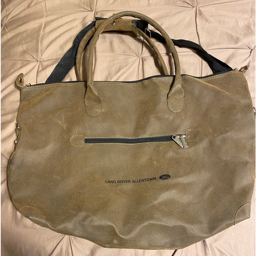 Leather Land Rover tote bag
